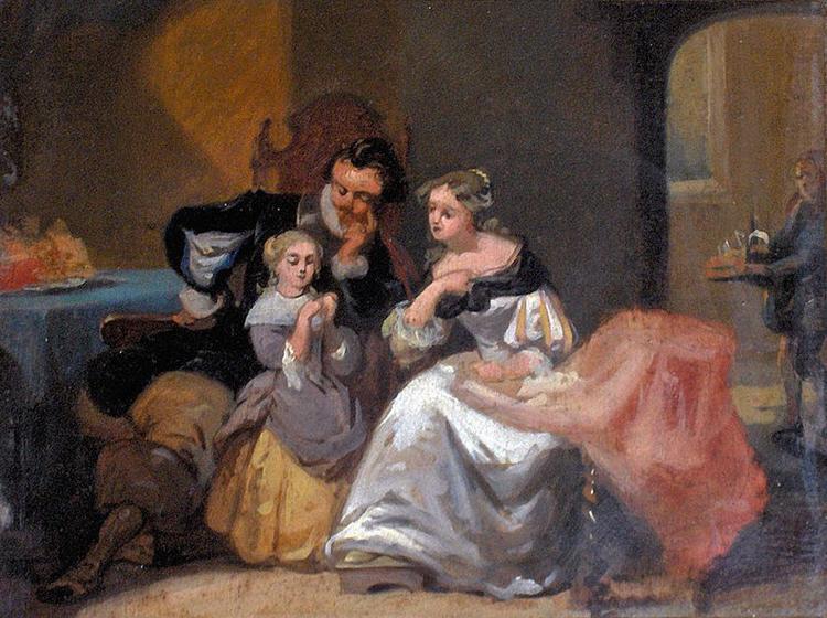 Charles van den Daele A happy family china oil painting image